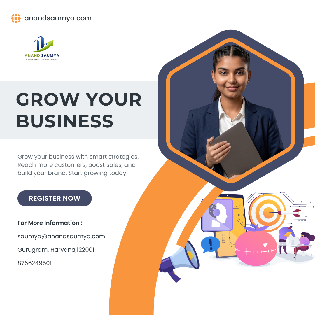 Professional digital marketing business growth banner with branding and strategy illustration