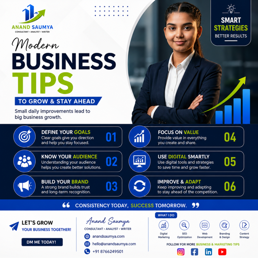 Modern business tips for growth and digital marketing